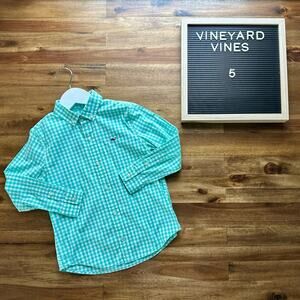 Vineyard Vines Green Gingham Long Sleeve Button Down Shirt Classic Preppy 5